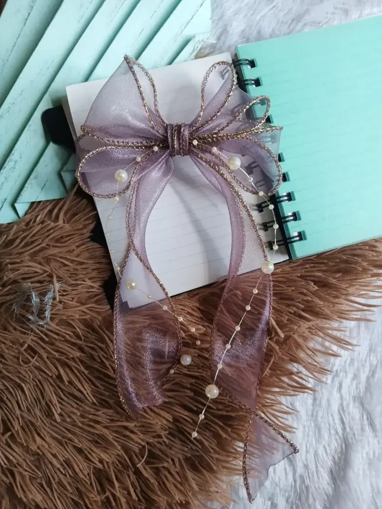 Stylish Organza Hair Bow Clip for Women & Girls